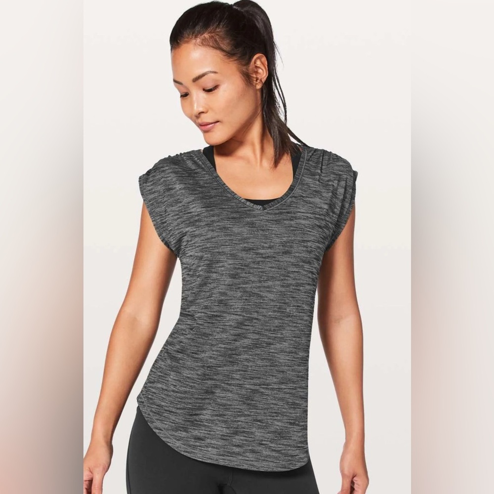 Lululemon Sweat Times Short Sleeve Tee Heathered Black